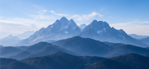 Mountain range at sunrise